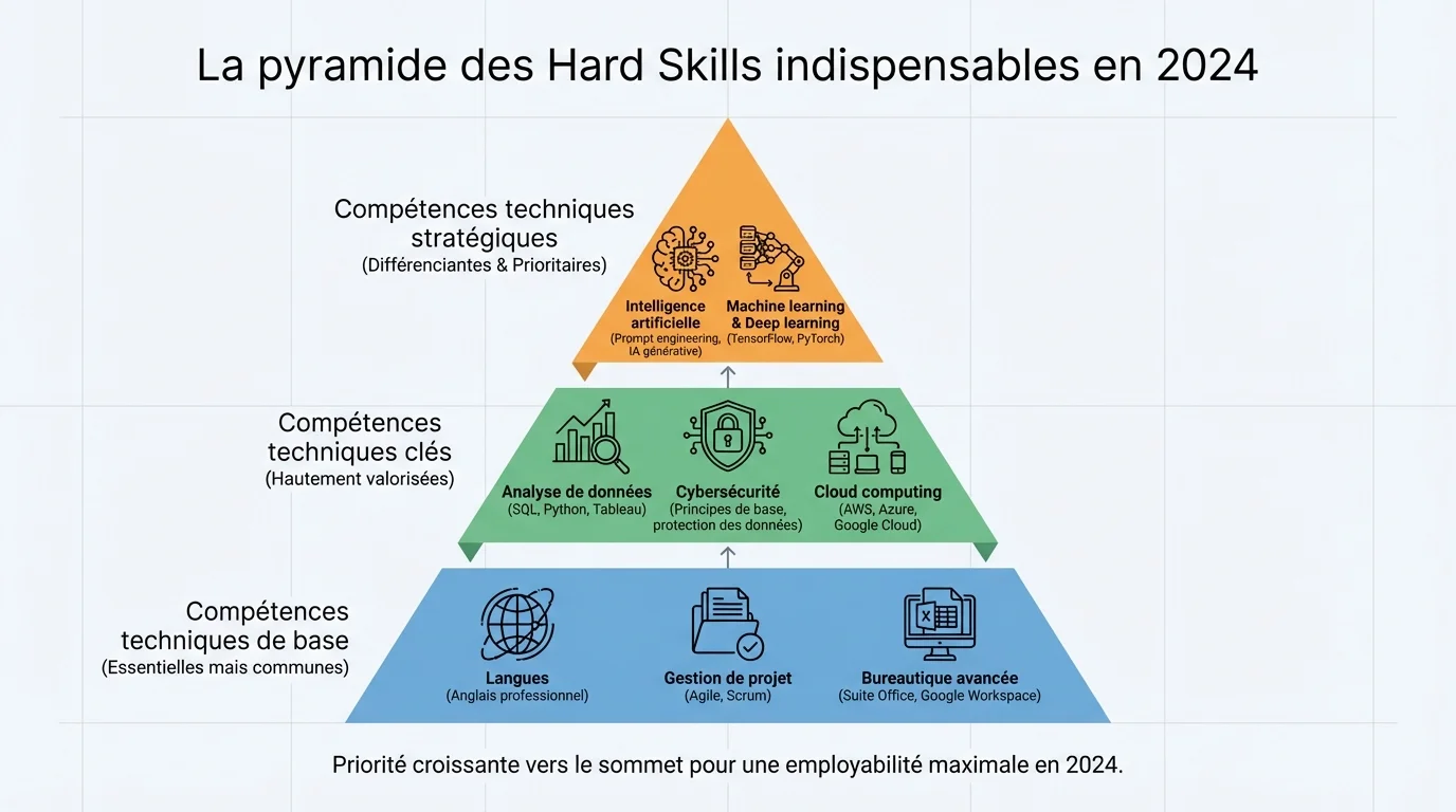 La pyramide des Hard Skills indispensables en 2024
