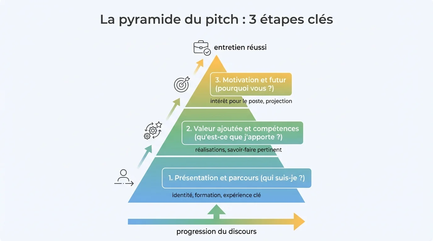 La pyramide du pitch : 3 étapes clés