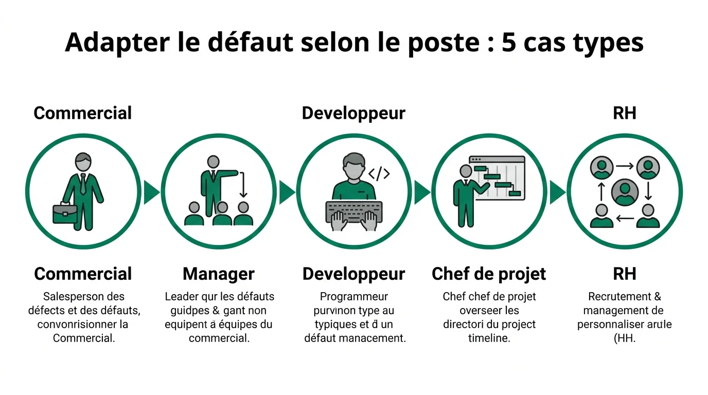 Adapter le défaut selon le poste : 5 cas types