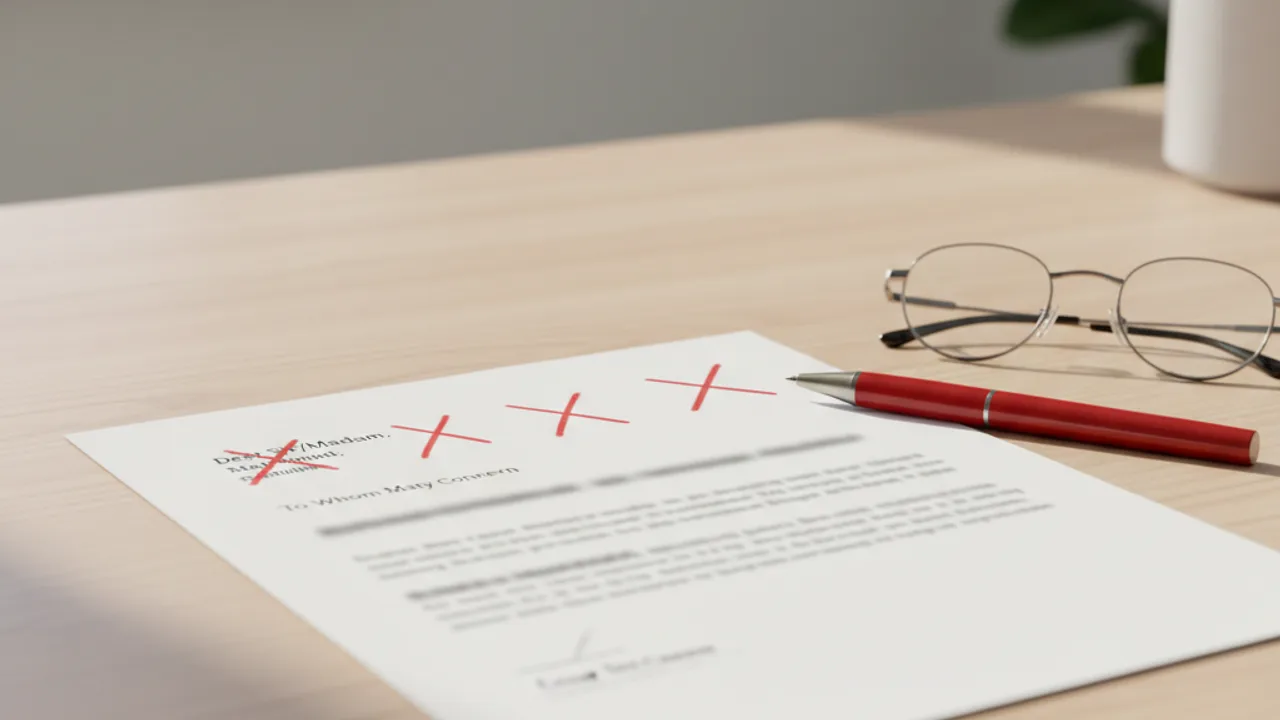 Lettre annotée au stylo rouge avec phrases bateau rayées