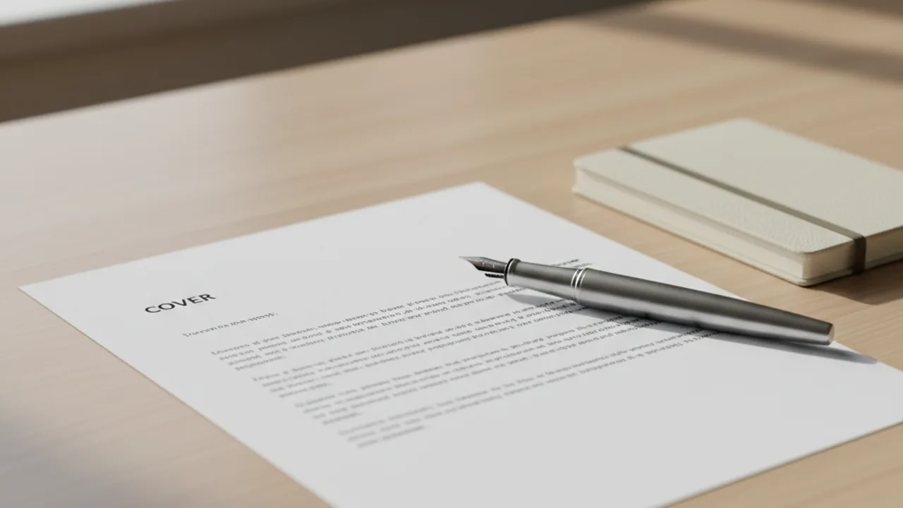 Lettre de motivation et stylo sur un bureau