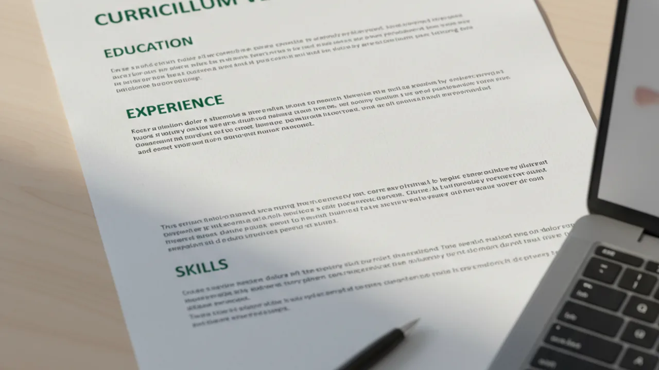Mise en page propre d'un CV moderne