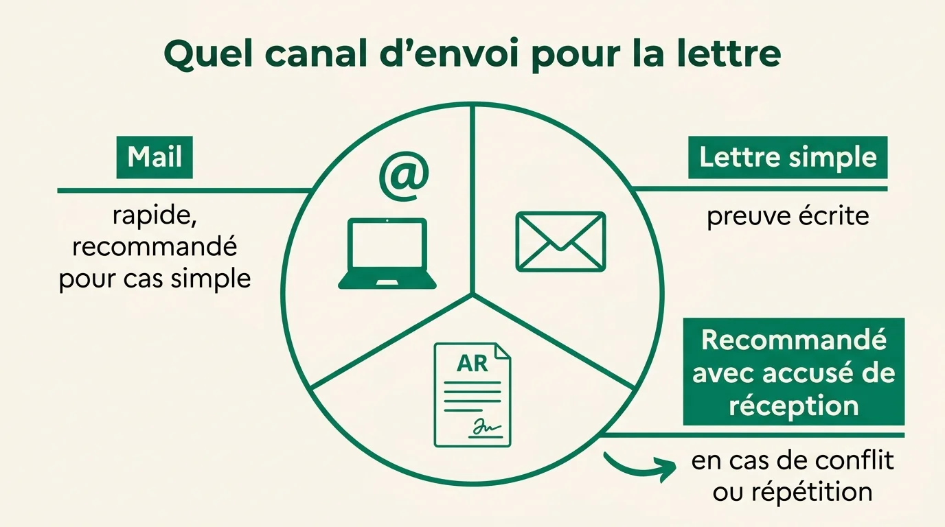 Quel canal d'envoi pour la lettre