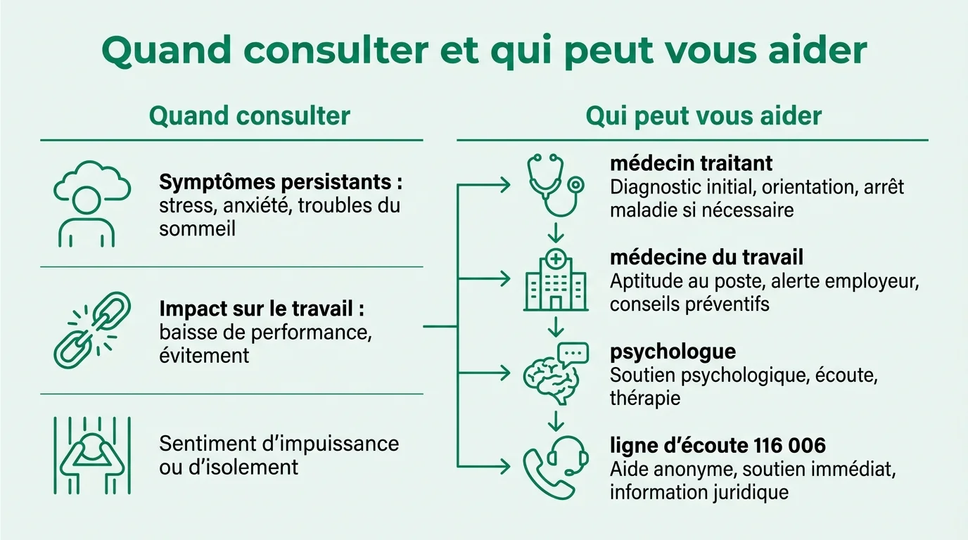 Quand consulter et qui peut vous aider