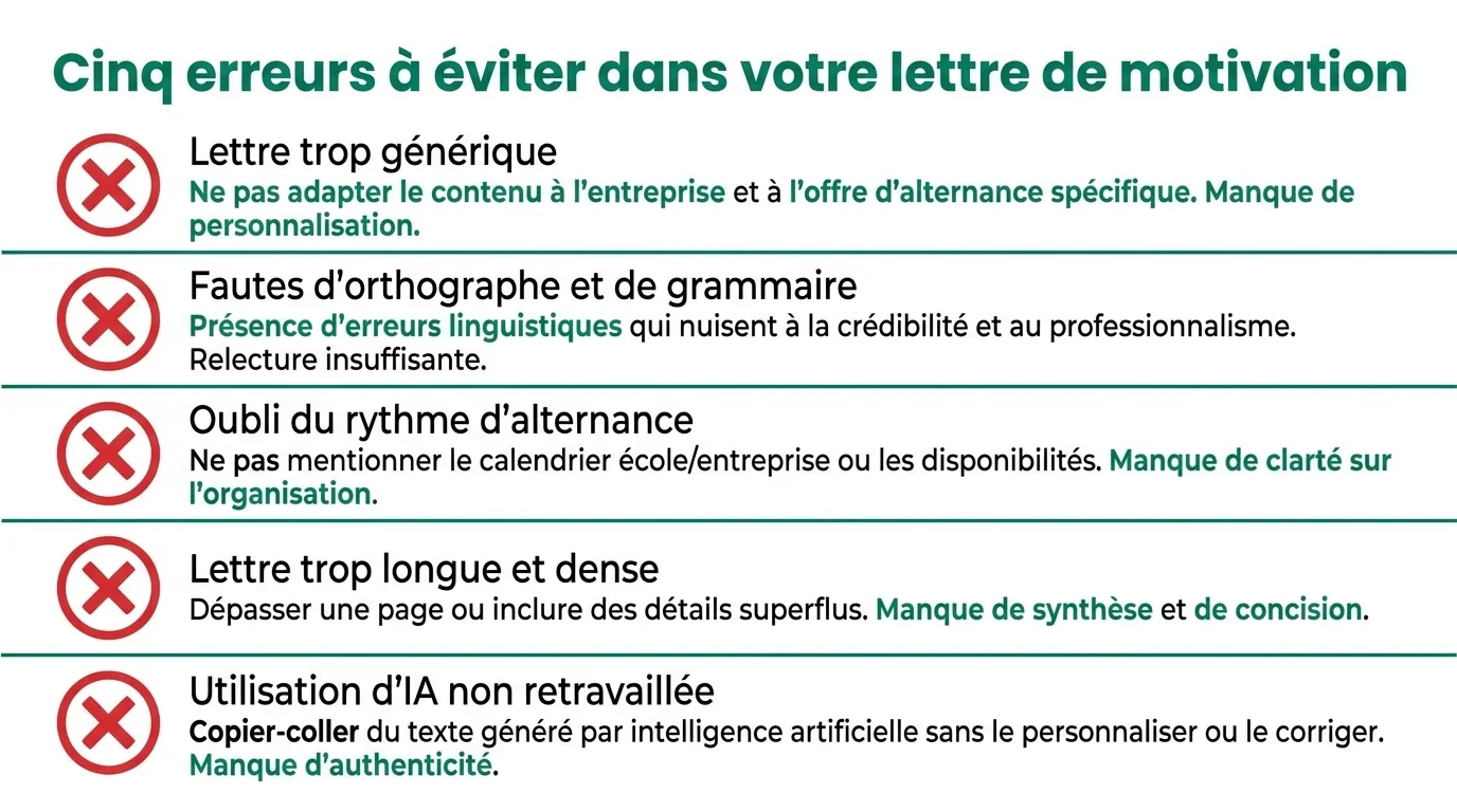 Cinq erreurs à éviter dans votre lettre de motivation
