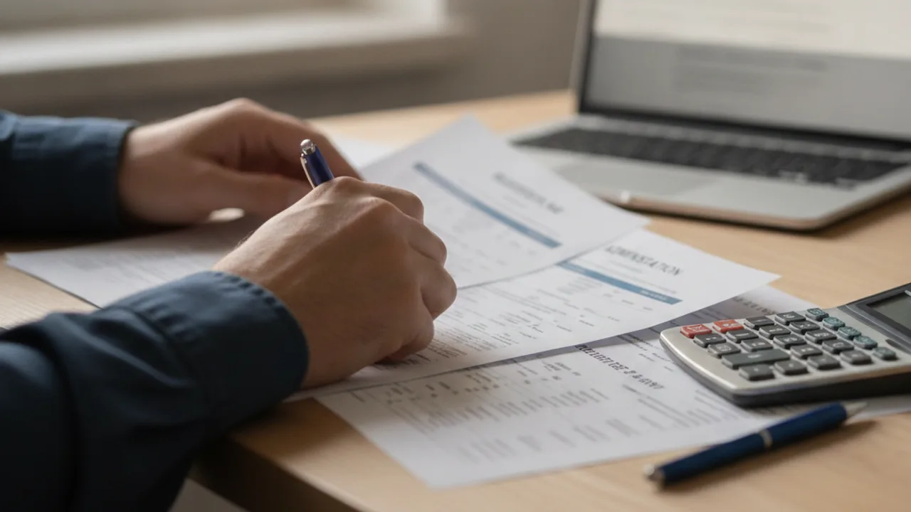 Salarié vérifiant son solde de tout compte à la fin de son contrat