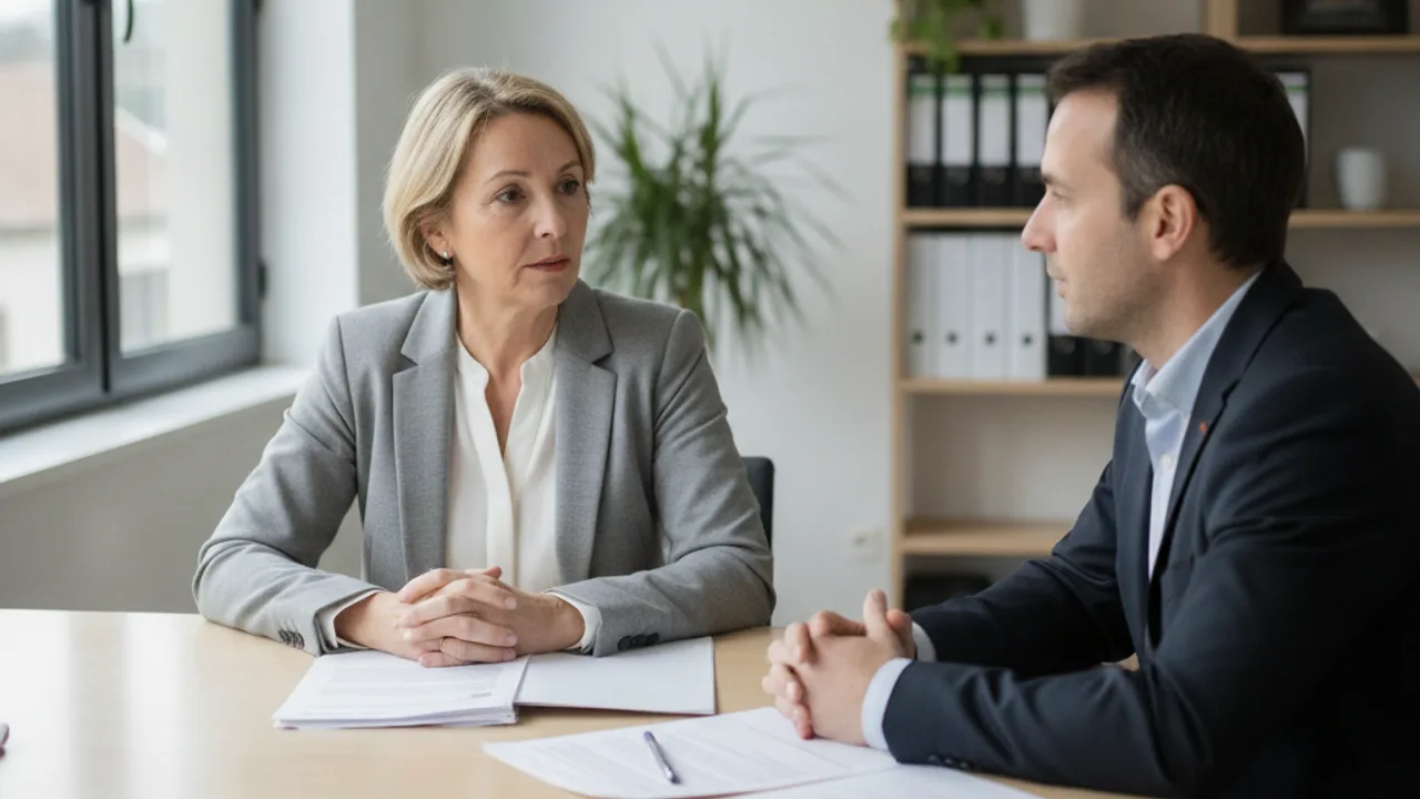Salariée senior en entretien de rupture conventionnelle avec son employeur