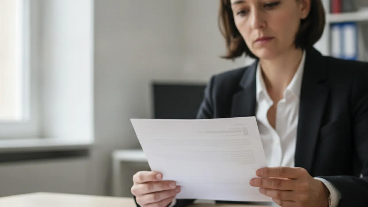 Un salarie relit sa lettre de licenciement avant de saisir les prud'hommes