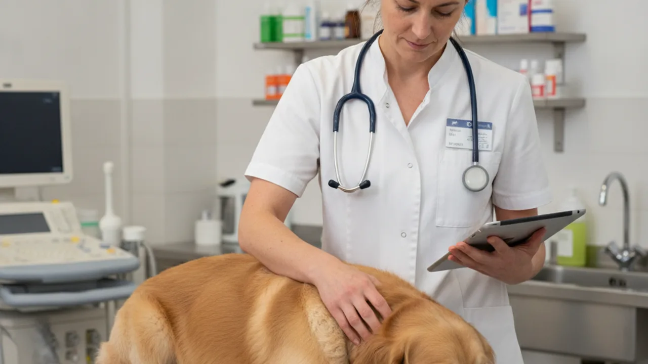 Vétérinaire en consultation dans sa clinique, le métier animalier le mieux payé